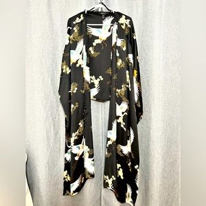 Asian inspired kimono wrap.